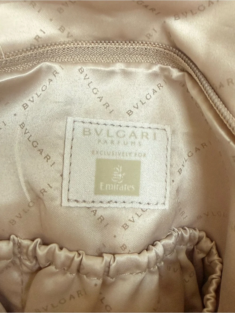 BVLGARI Suede Cosmetic Clutch Bag